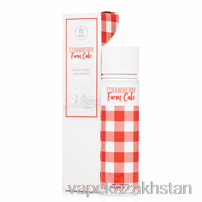 Vape Kazakhstan Strawberry Farm Cake - Fresh Farms - 60mL 3mg